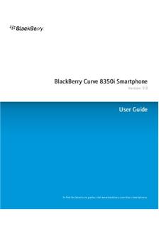 Blackberry Curve 8350i manual. Tablet Instructions.